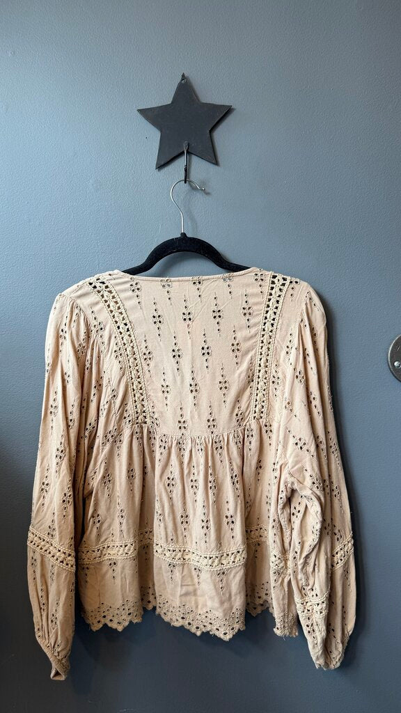 Eyelet Babydoll Blouse