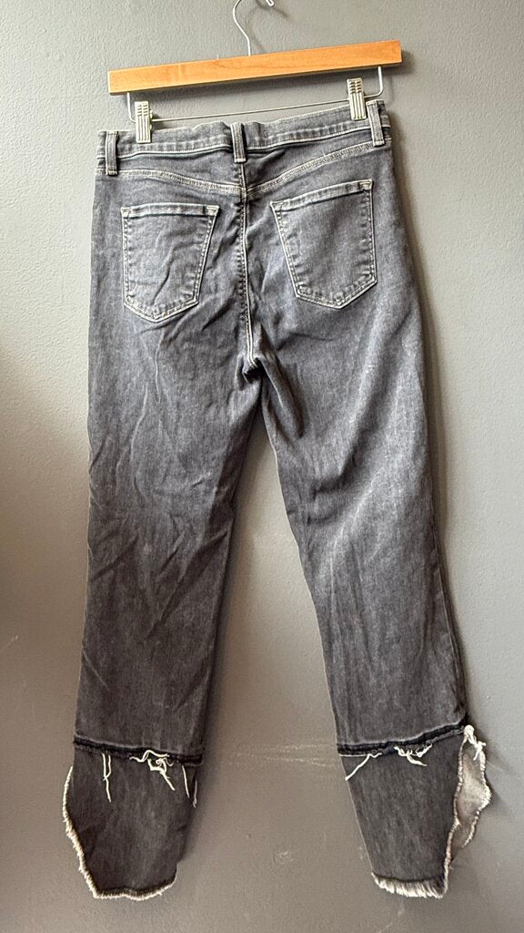 Ruby Raw Hem Black Jeans