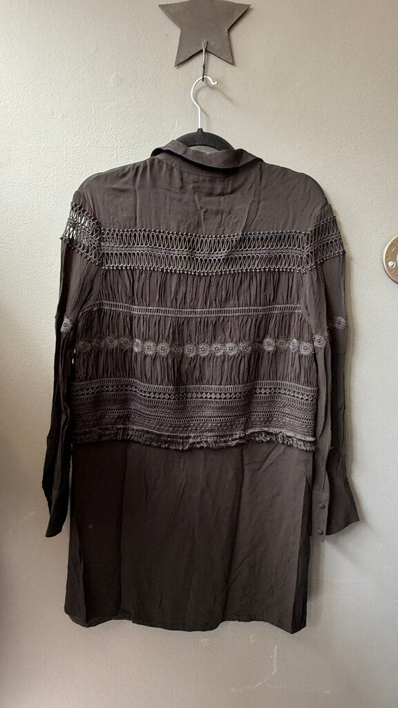 Lace Detail Shirtdress