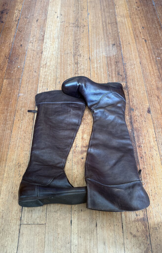 Leather Tall OTK Boots