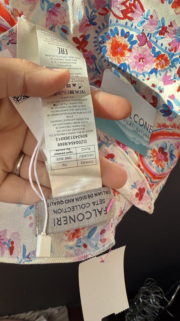 Paisley Watercolor Silk Square Scarf