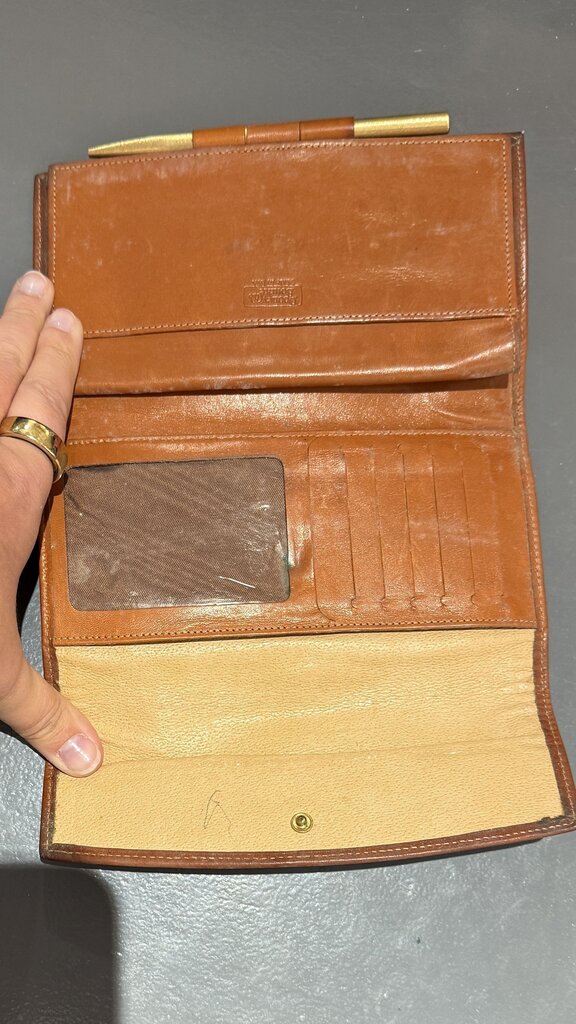 Vintage Check Wallet Clutch