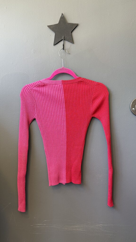 Metallic Two Tone Cardigan Sweater