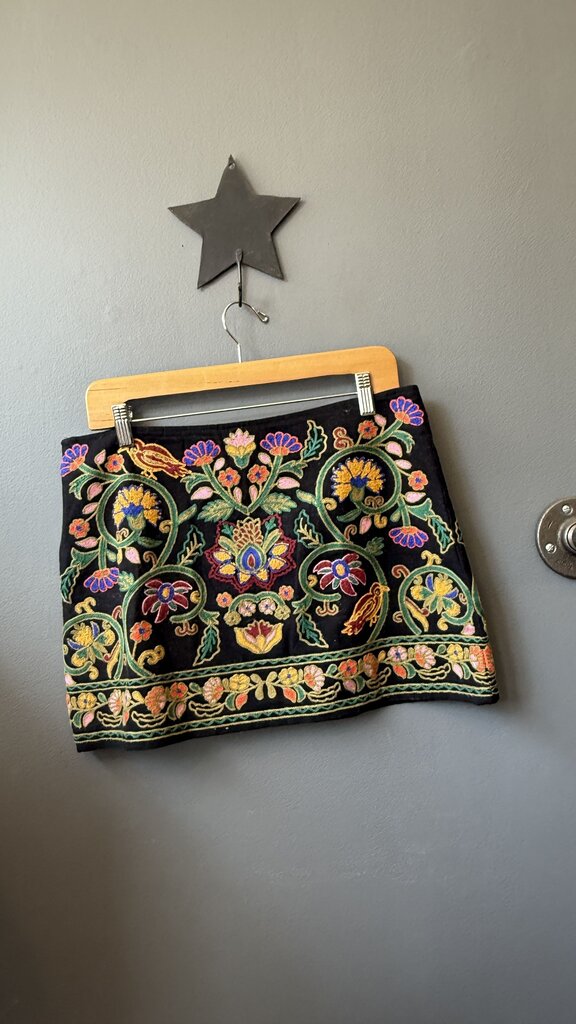 Embroidered Mini Skirt
