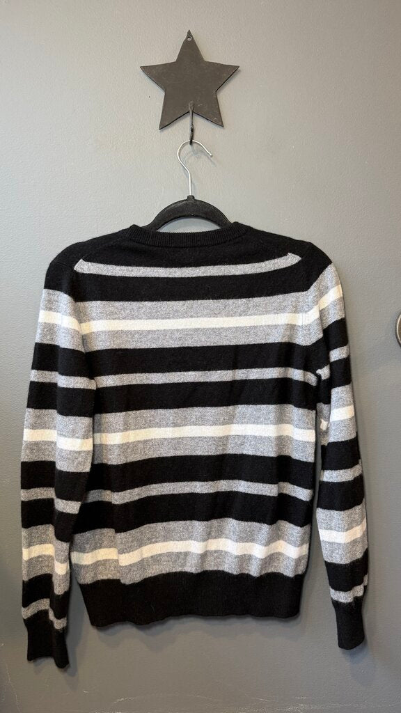 Stripe Cashmere Crewneck Sweater