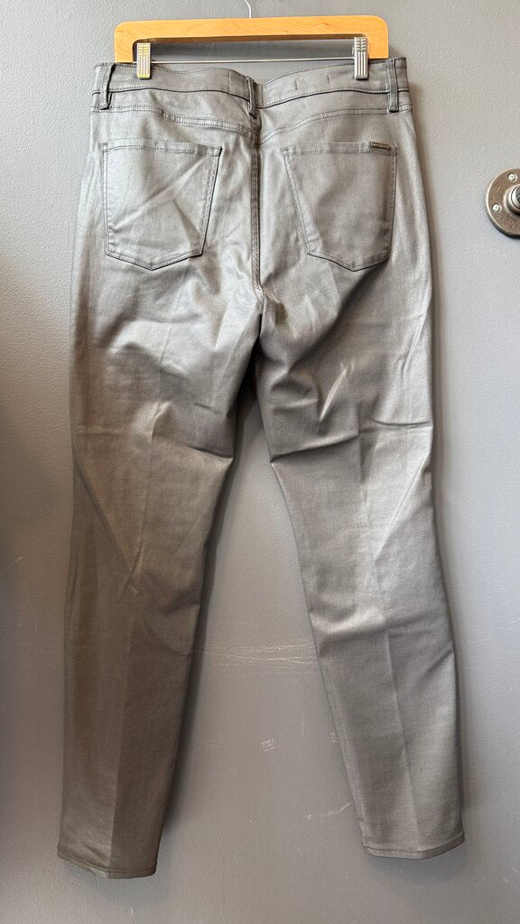 Coated High Rise Skinny Jeans