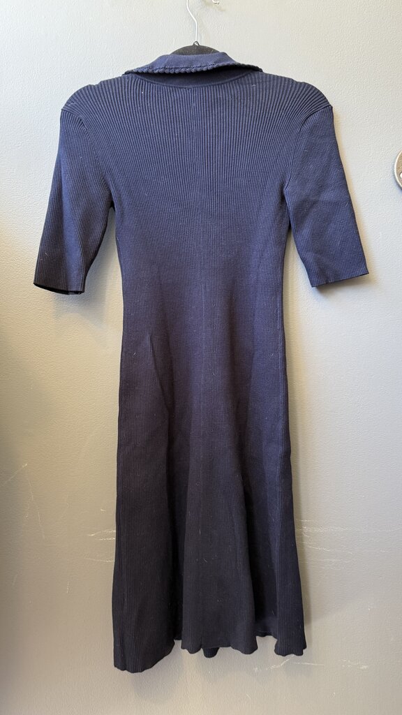 Ribbed Button Front Midi Dress