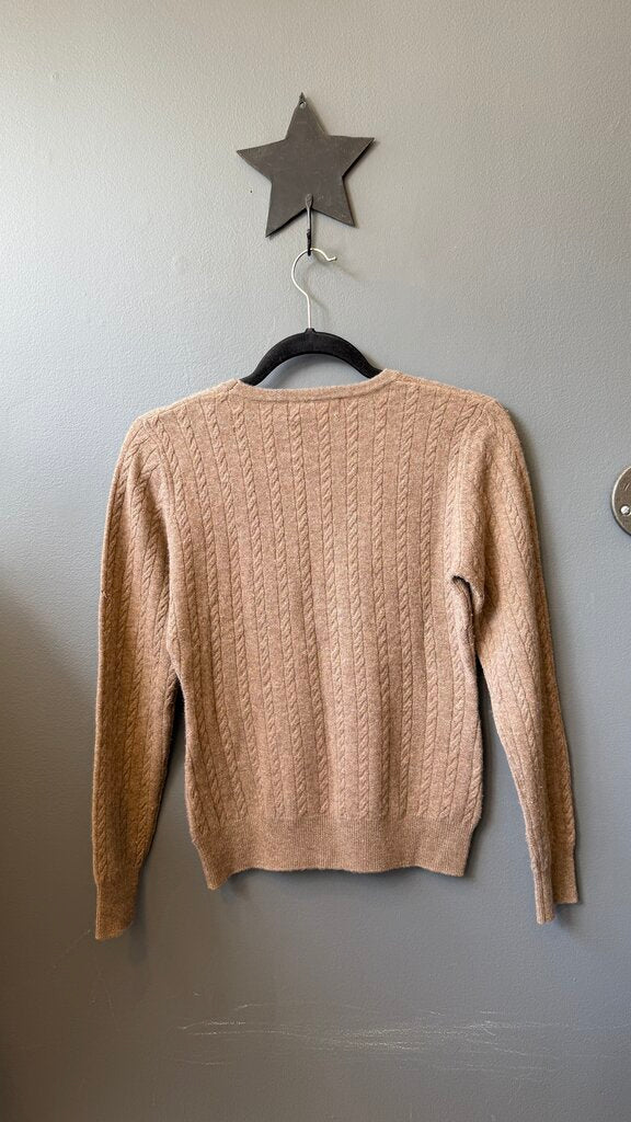 Cashmere Wool Cableknit Sweater
