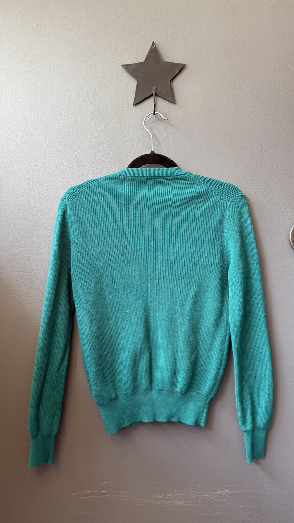 Cotton Ribbed Knit Vneck Cardigan Sweater