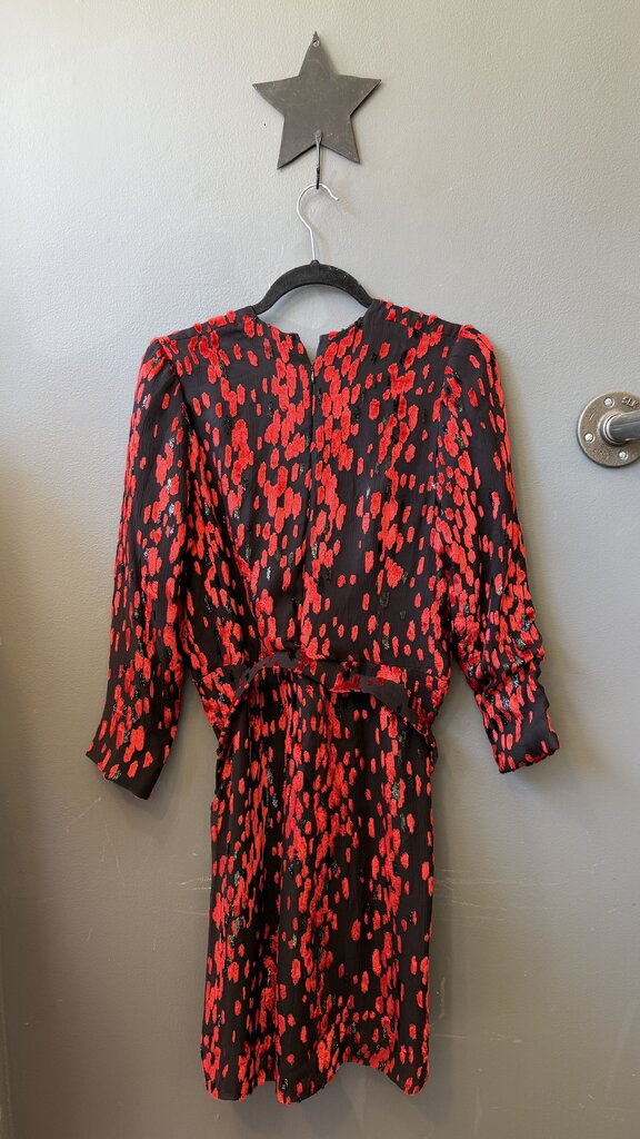 Vintage Velvet Detail Midi Dress