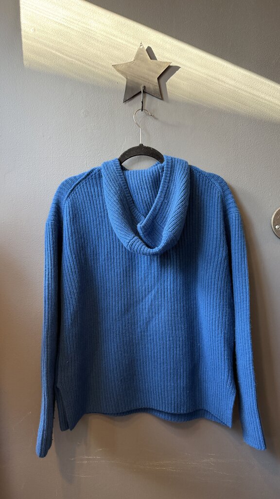 Ribbed Cashmere Hoodie Sweater