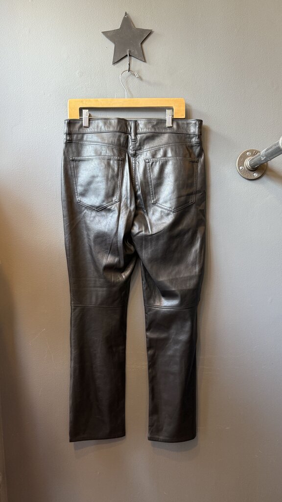 Vintage Slim High Rise Faux Leather Pants