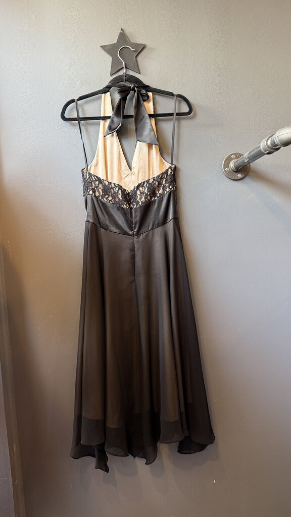 Lace Top Halter Midi Dress