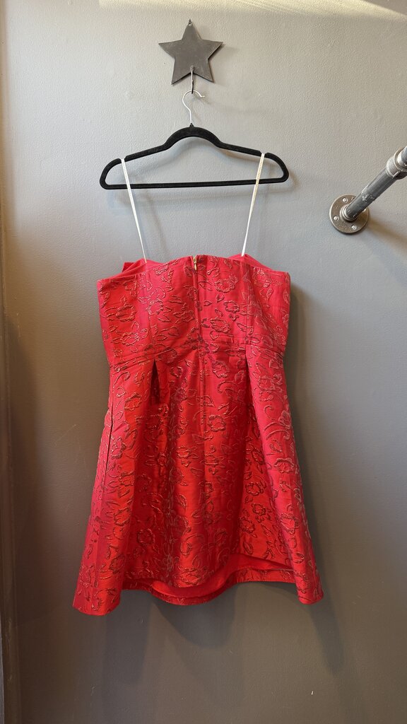 Bow Strapless Fit Flare Dress