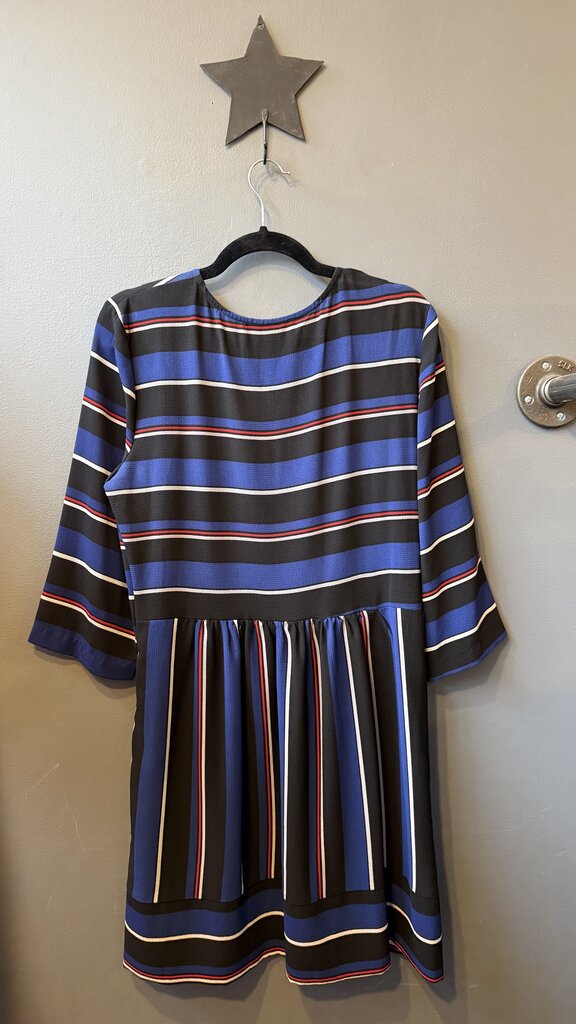 Mixed Stripe Fit Flare Dress