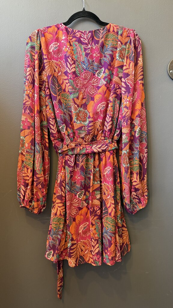 Floral Surplice Mini Dress