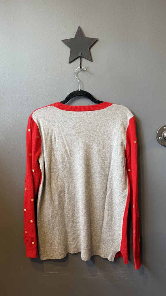 Polka Dot Vneck Sweater