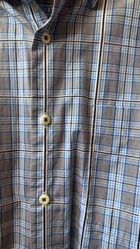 Cotton Plaid Button Down Shirt