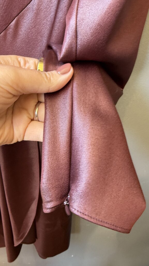 Satin Knot Front Midi Dress