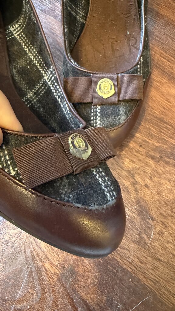 Flannel Plaid Bow Pumps