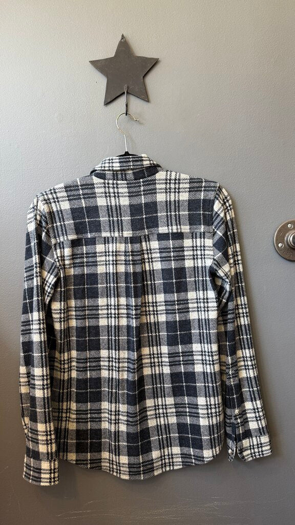 Thick Plaid Stretch Slub Button Up Shirt