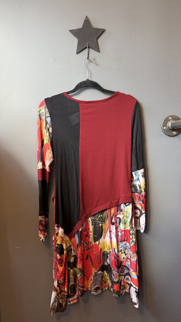 Mixed Print Knit Dress