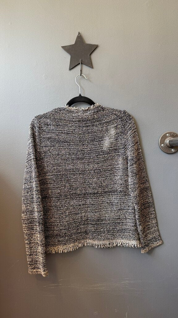 Metallic Tweed Unstructured Jacket