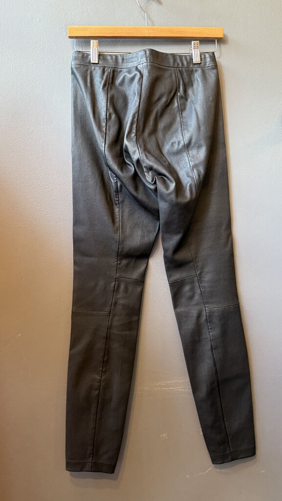 Lamb Leather Pull On Leggings