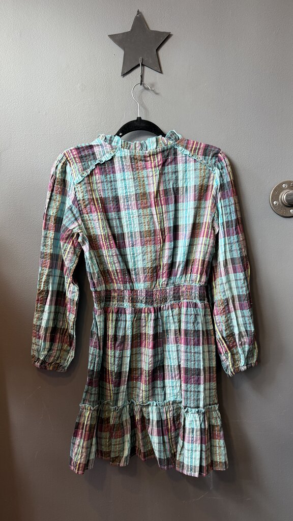 Smocked Waist Plaid Dress