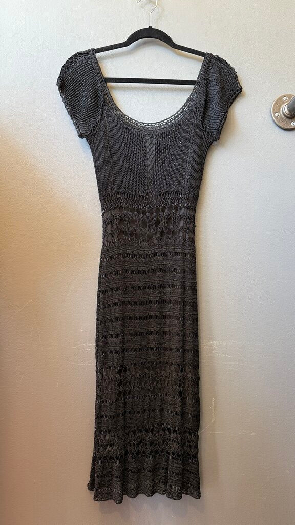 Vintage Crochet Shimmer Dress