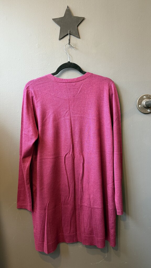 Merino Long Vneck Cardigan Sweater