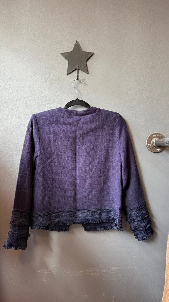 Tweed Fringe Trim Lady Jacket