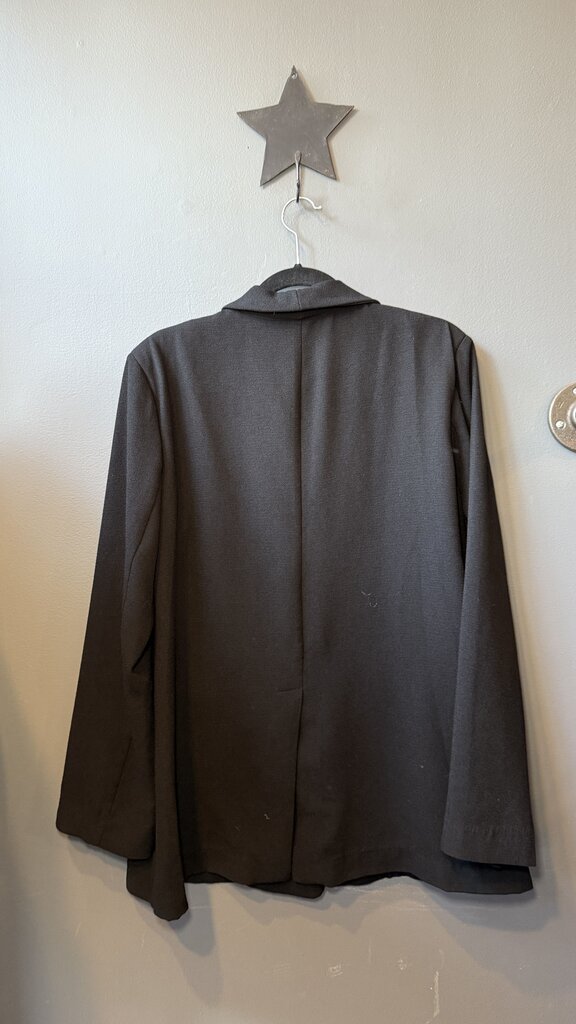 Textured One Button Blazer