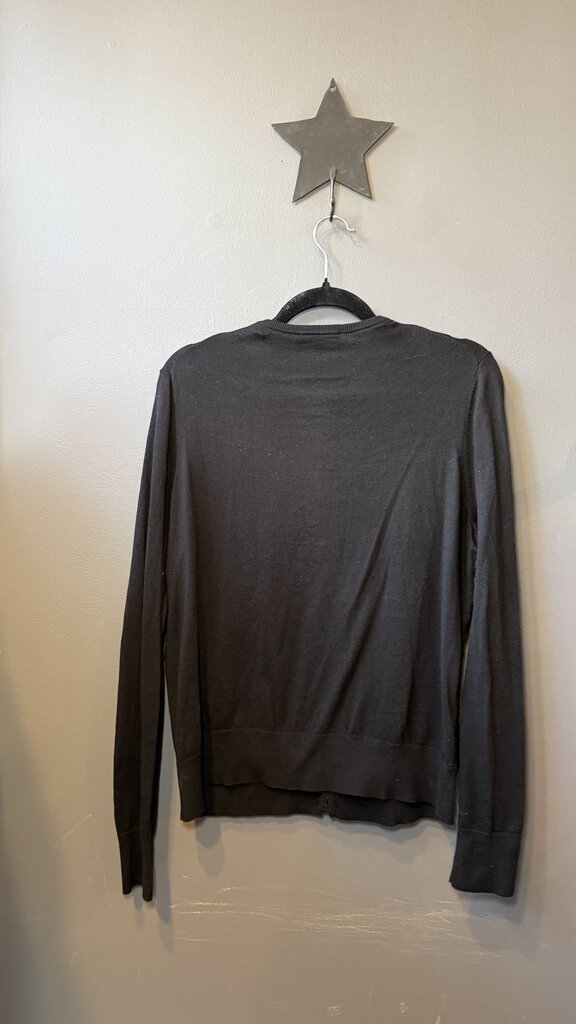 Faux Leather Front Cardigan Sweater