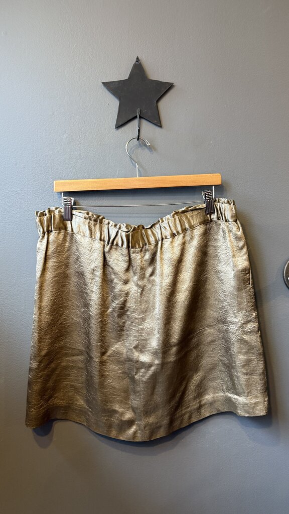 Satin Pull On Mini Skirt