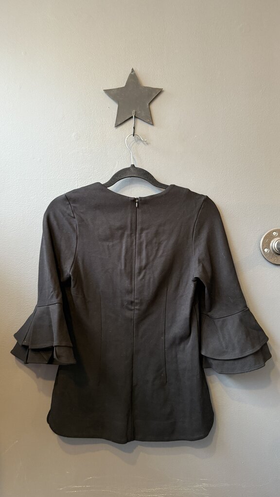 Ruffle Cuff Ponte Knit Top