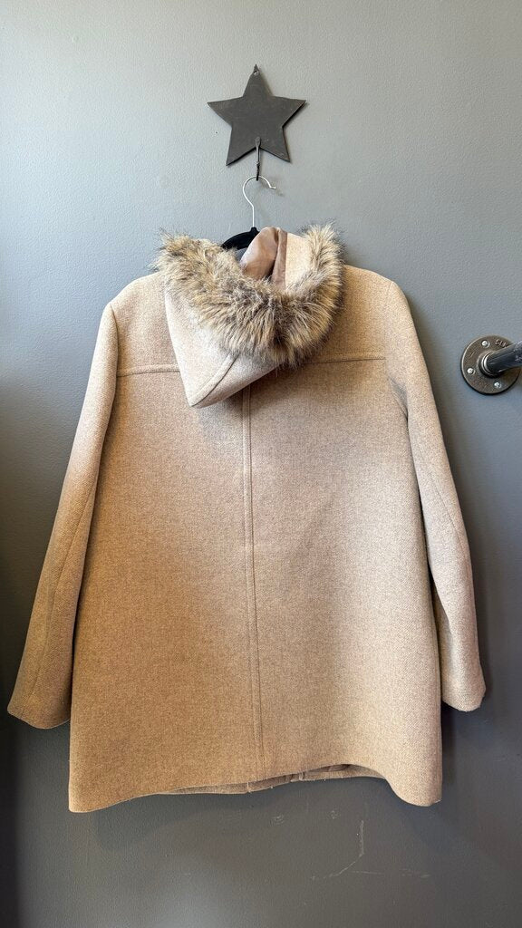 Faux Fur Trim Parka Coat