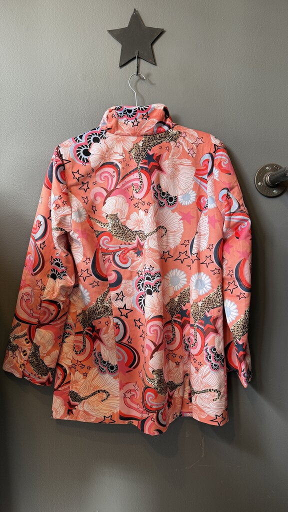 Star Floral Leopard Print Jacket