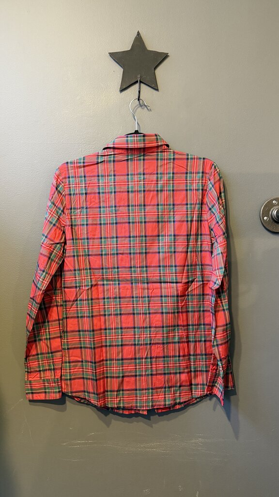 Sateen Tartan Button Up Top