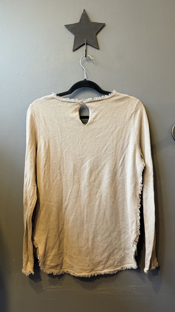 Raw Trim Cashmere Sweater