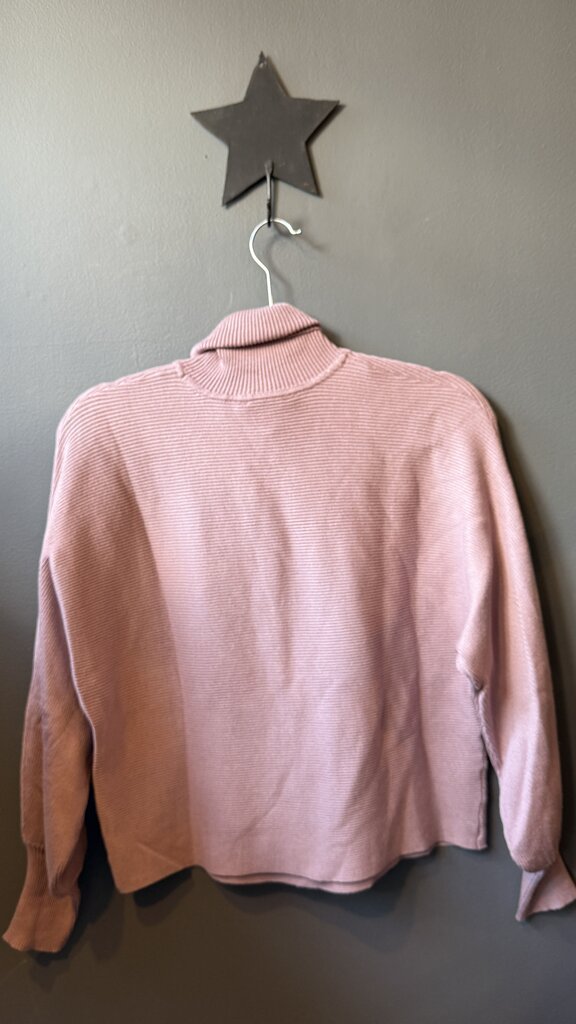 Ribbed Dolman Turtleneck Sweater