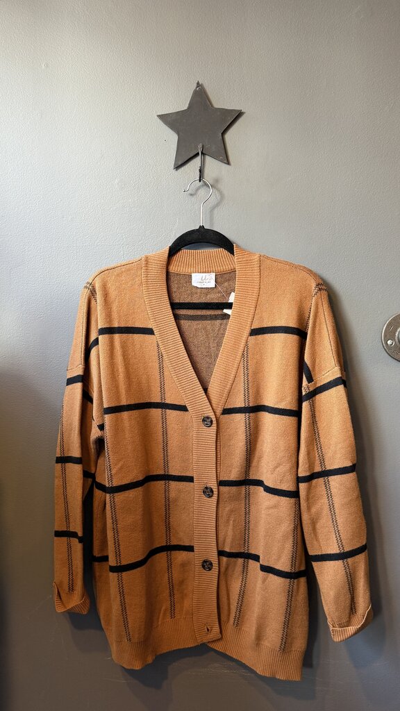 Windowpane Cardigan Sweater