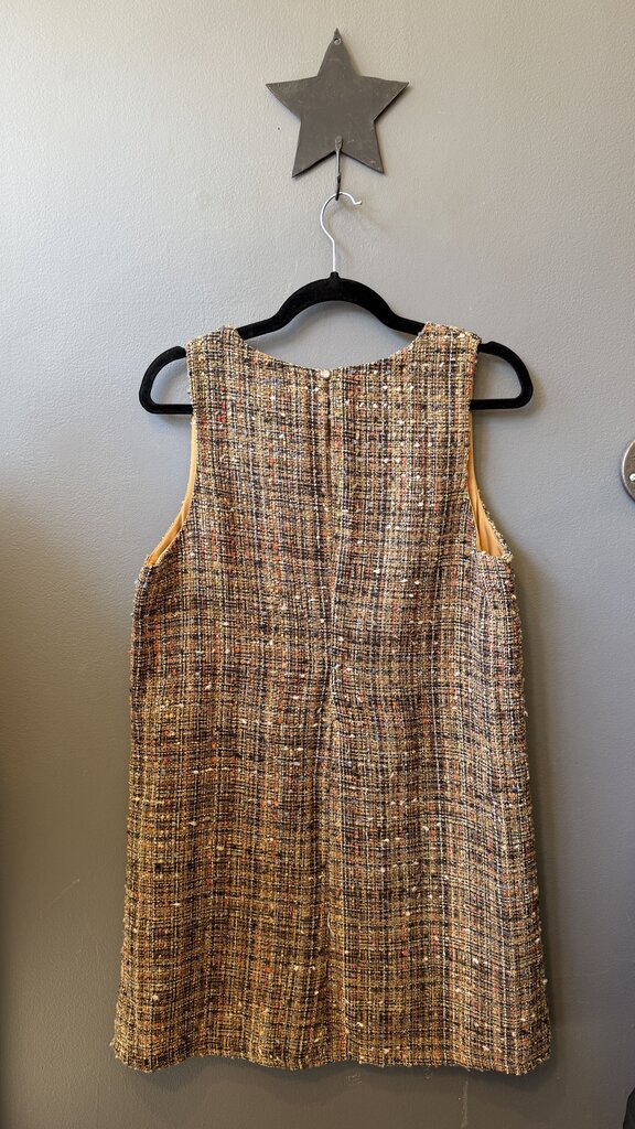 Metallic Tweed Shift Dress