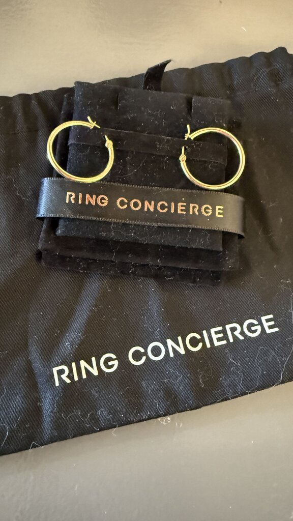 RingConcierge 14K Hollow Hoop Earrings