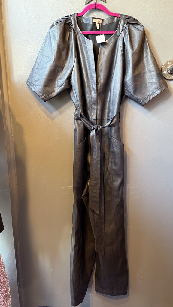 Faux Leather Jumpsuit