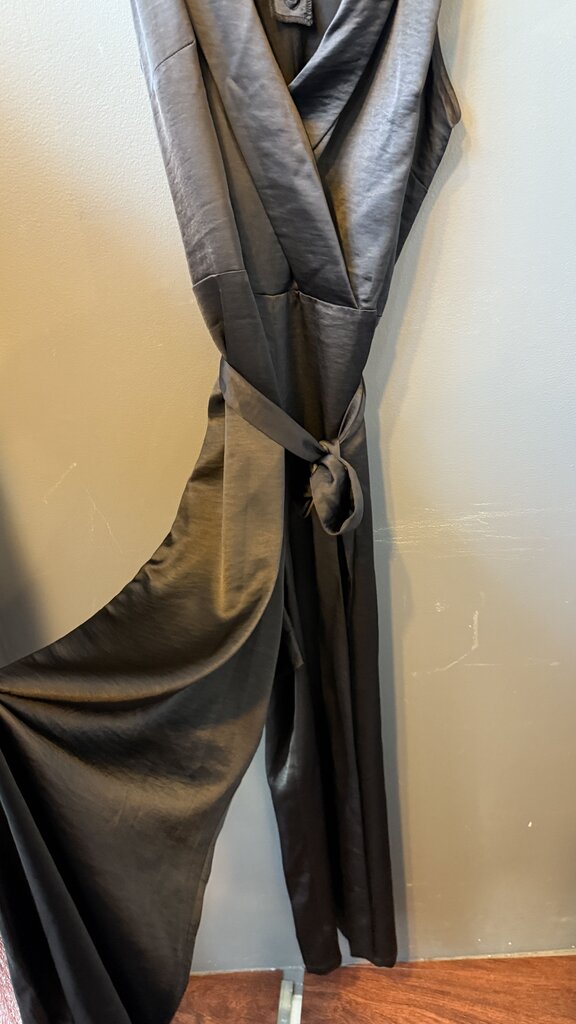 Satin Faux Wrap Jumpsuit