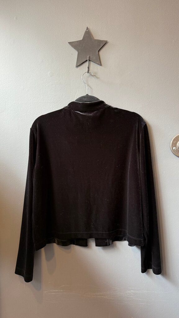 Mockneck Velvet Jacket