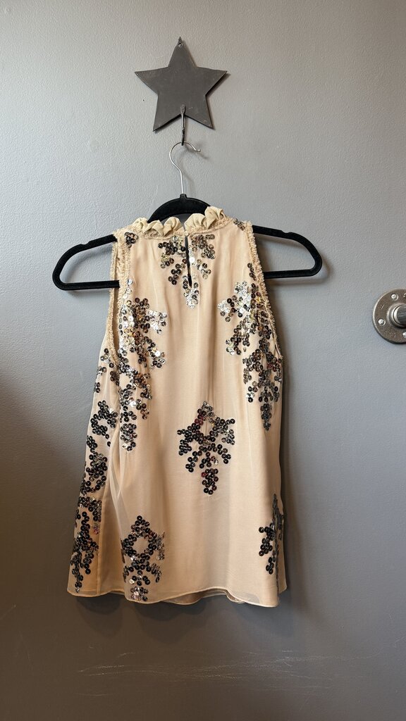 Sequin Sleeveless Blouse