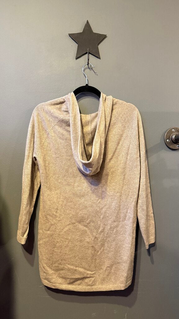 Fur Pom Pom Cashmere Hoodie Sweater