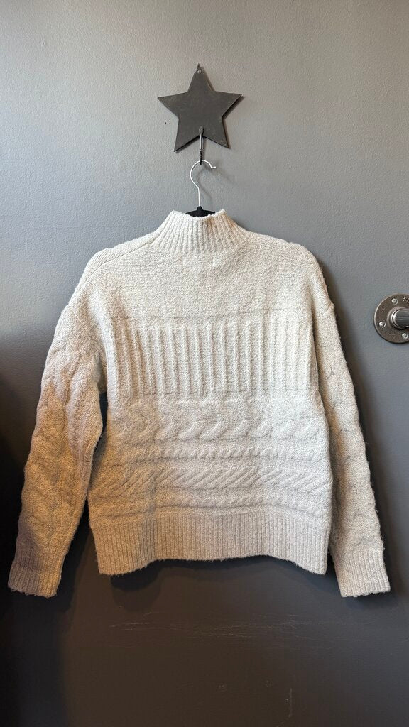 Cableknit Mockneck Sweater